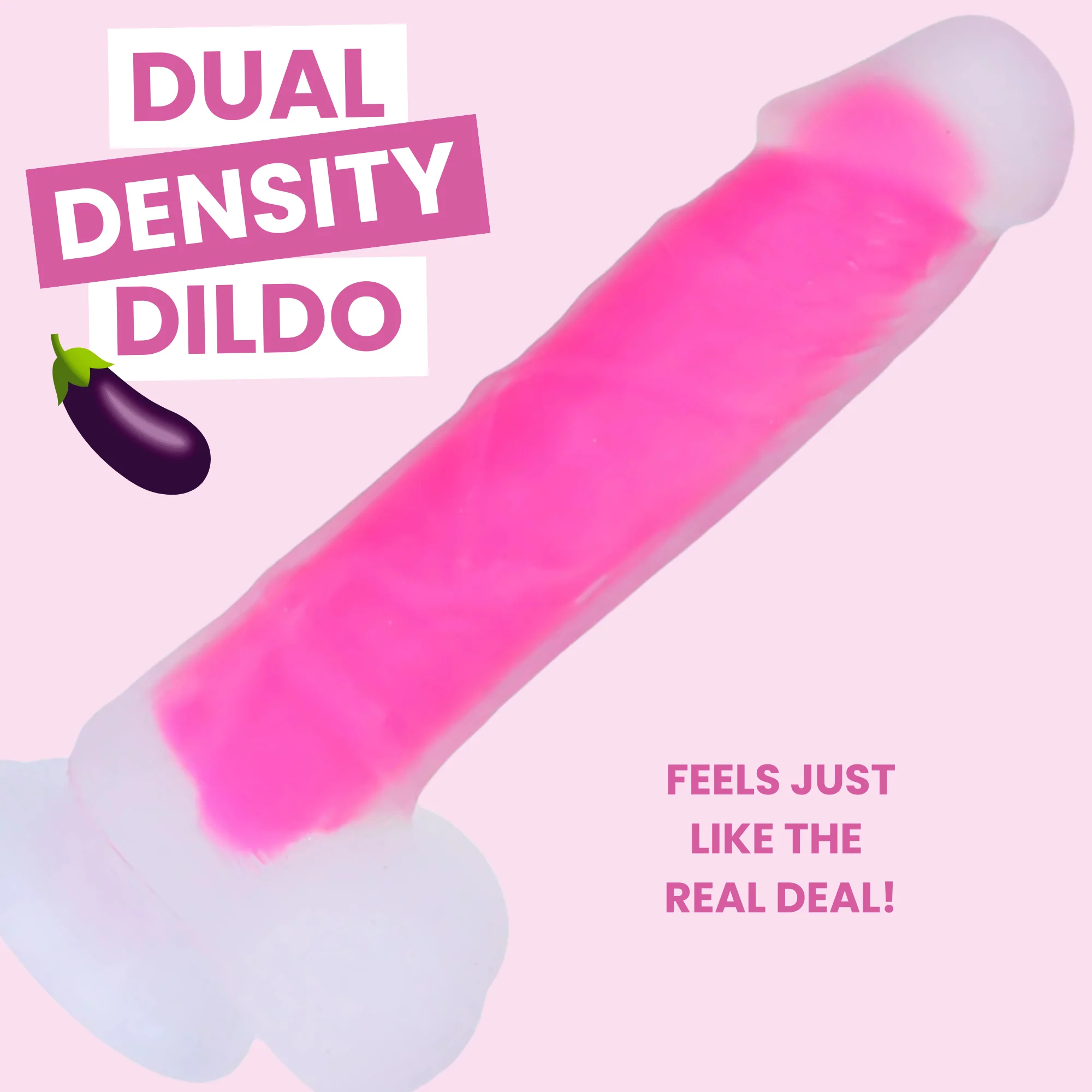6 Inch Silicone Dual Density Hands-Free Dildo
