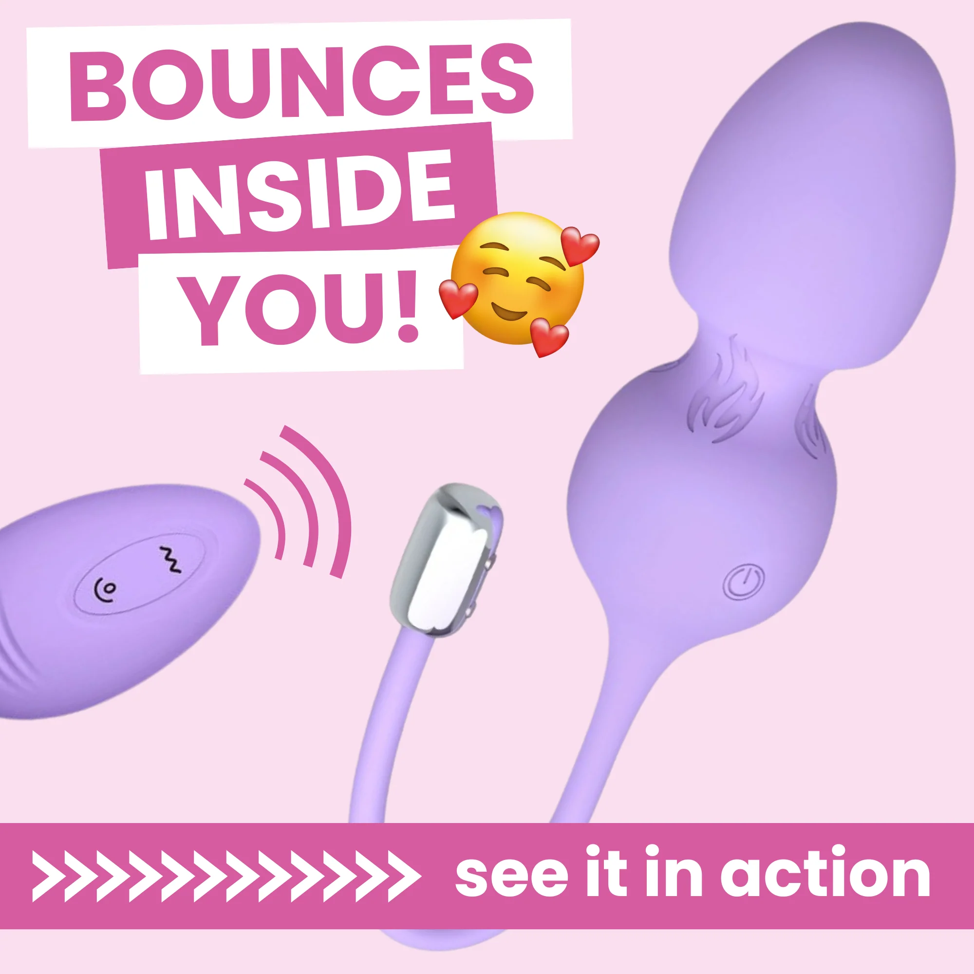 The Menina - Bouncing and Rolling Silicone Vibrating Kegel Exerciser with Remote