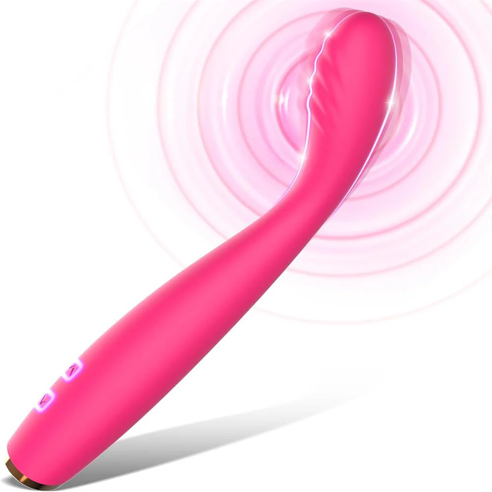 Clit & G-Spot Vibrator - Deep Rumbly Vibrations, Best G-Spot Curve, Soft But Stable Tip