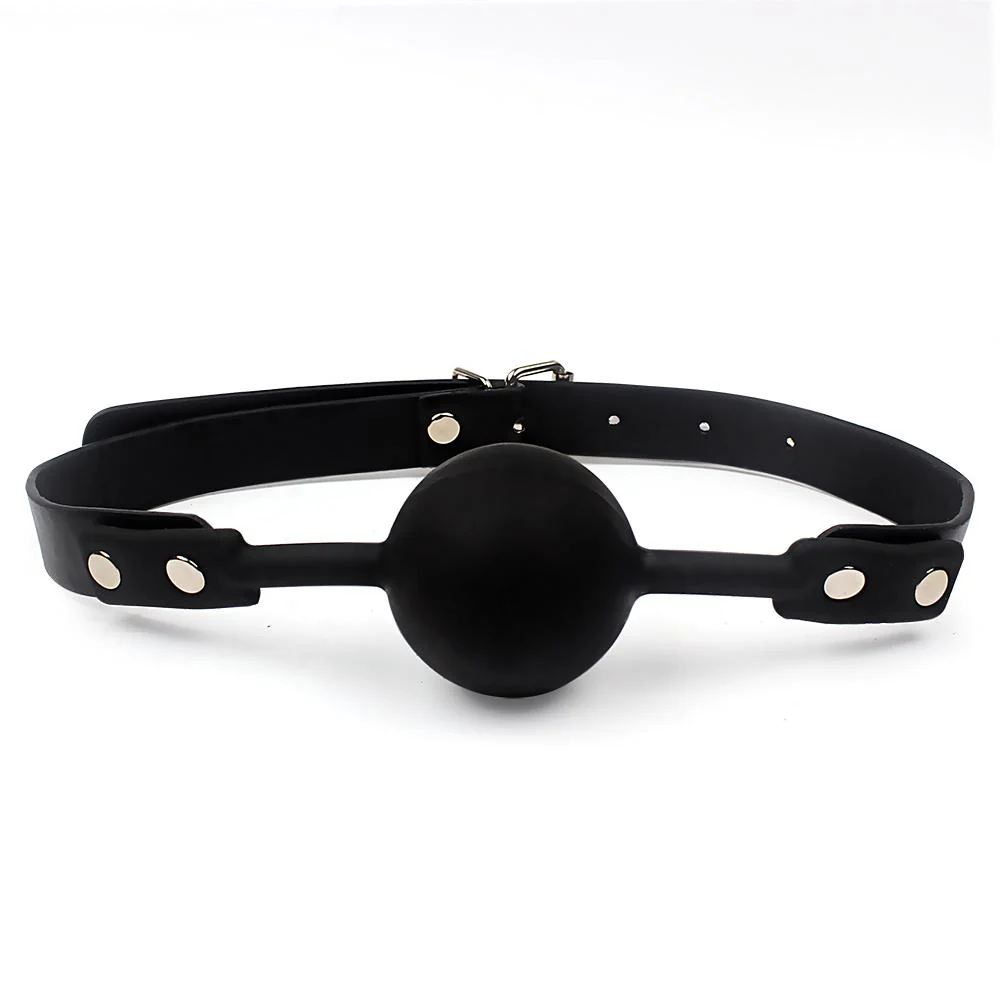 Silicone Ball Gag With Adjustable Leather Straps