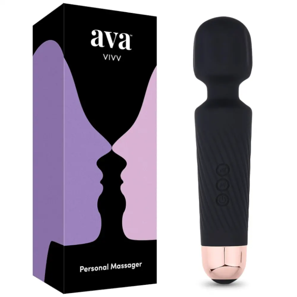 Personal Wand Massager Clit Stimulator Quiet & Small Vibrator - Solo or in Your Lover’s Hands (<45 dB)