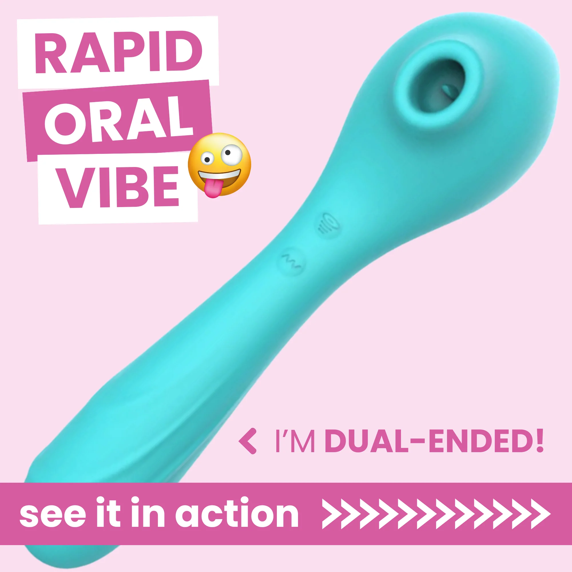 Engrace Dual-Ended Rapid Flickering Clit Massager & G-spot Vibe