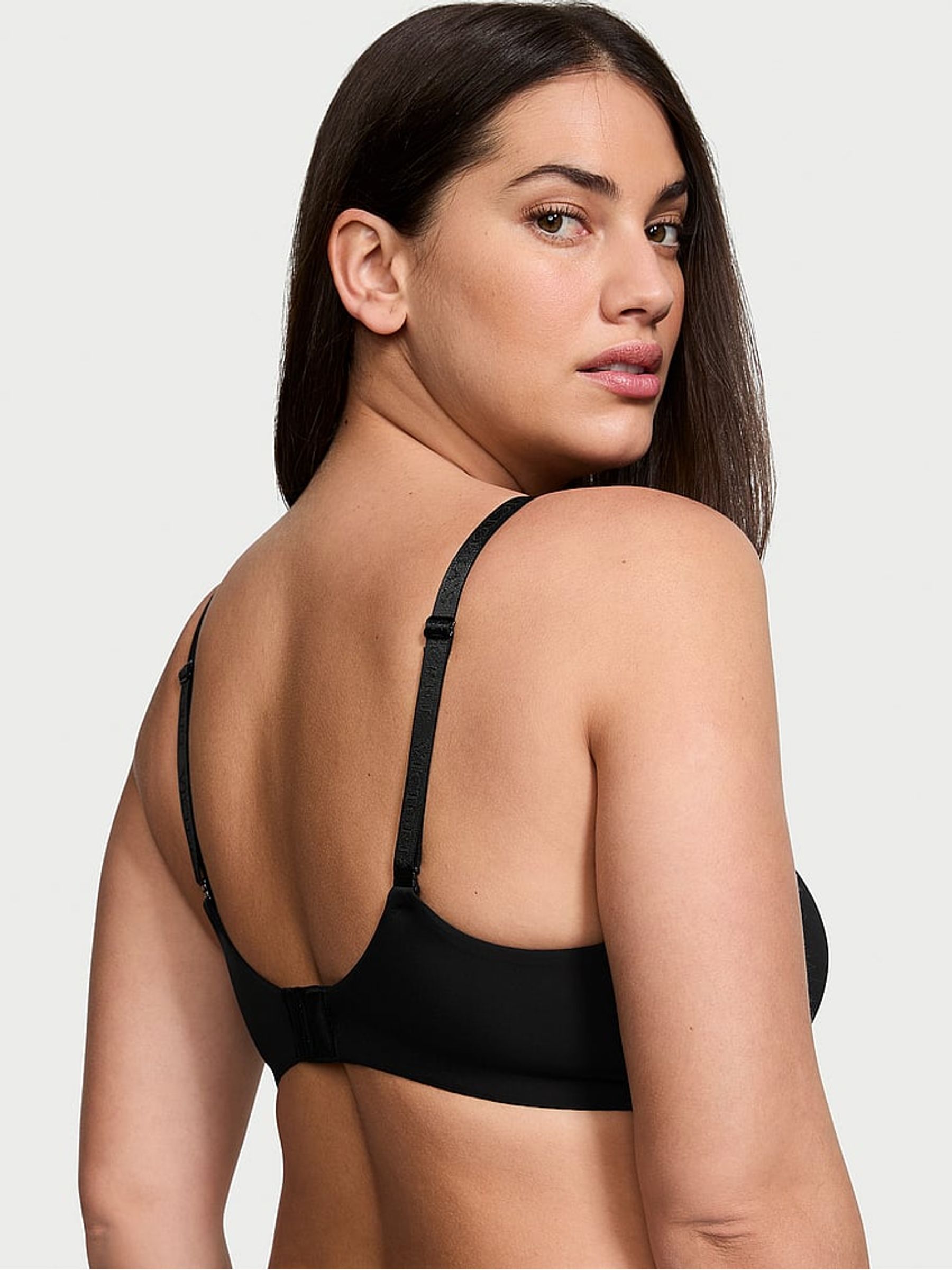 Black Strap Demi Lightly Lined Bra