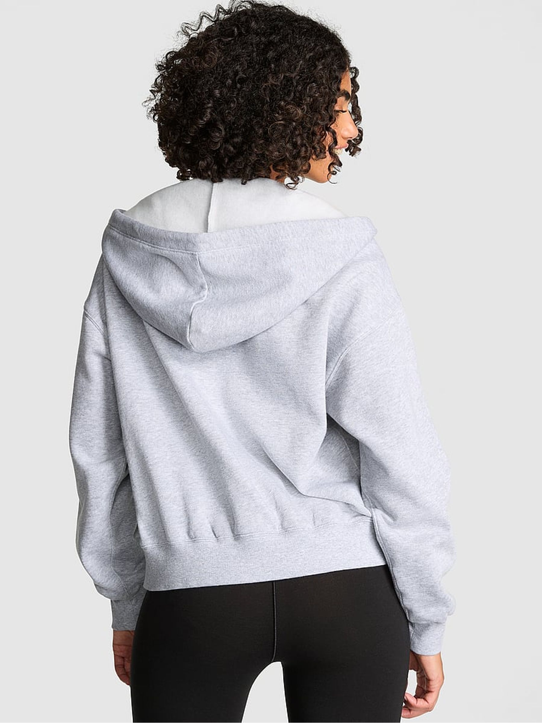 Grey Heather Zip Up Hoodie