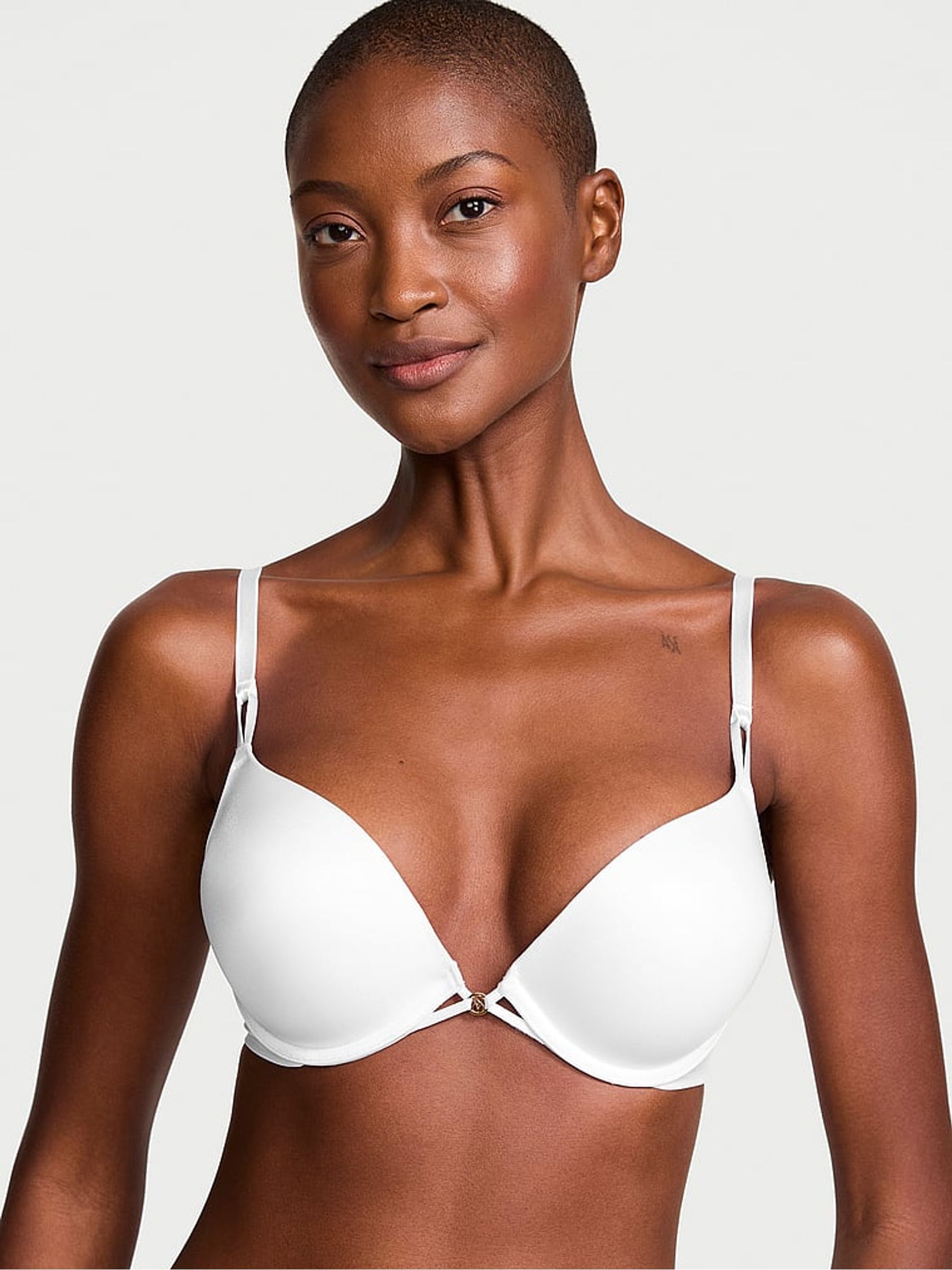 White Add 2 Cups Push Up Bombshell Bra