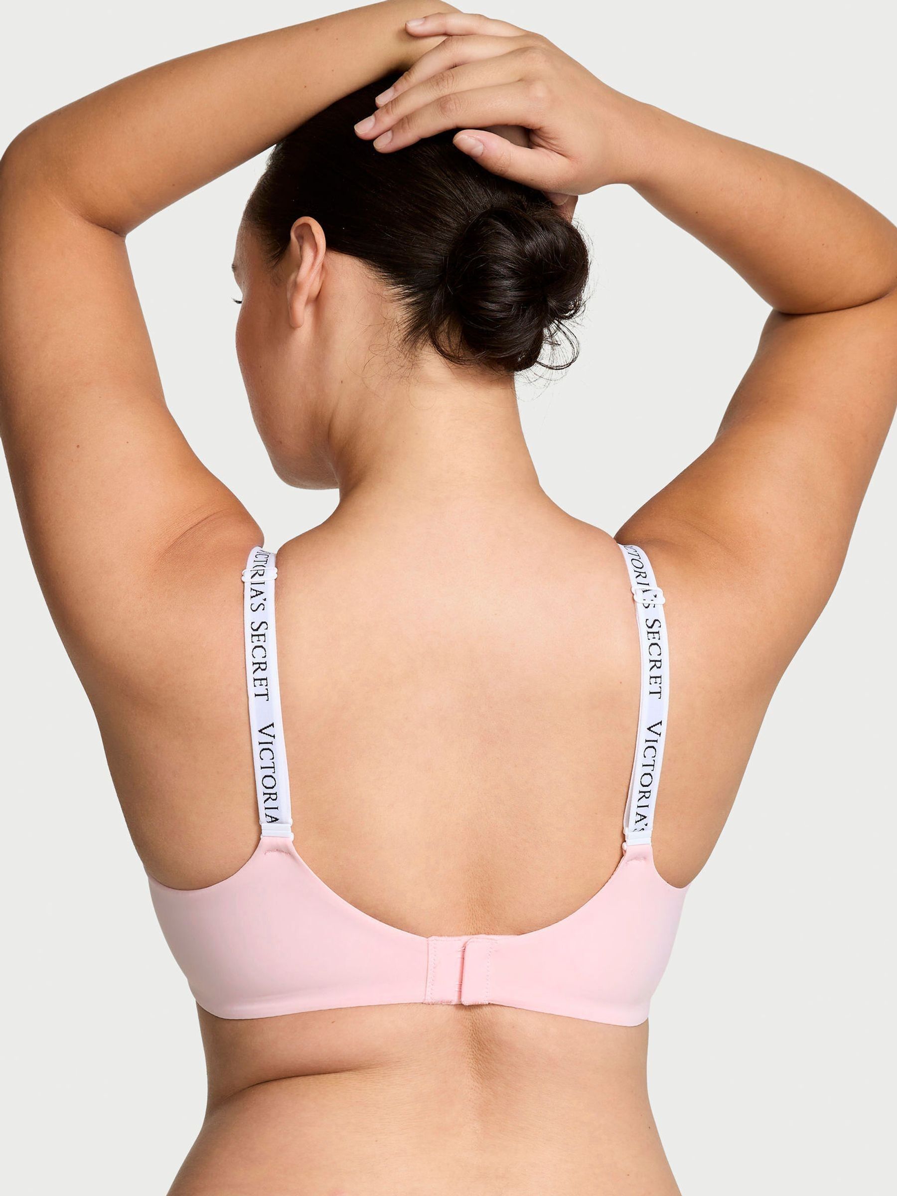 Pretty Blossom Pink and White Demi Lightly Lined Bra