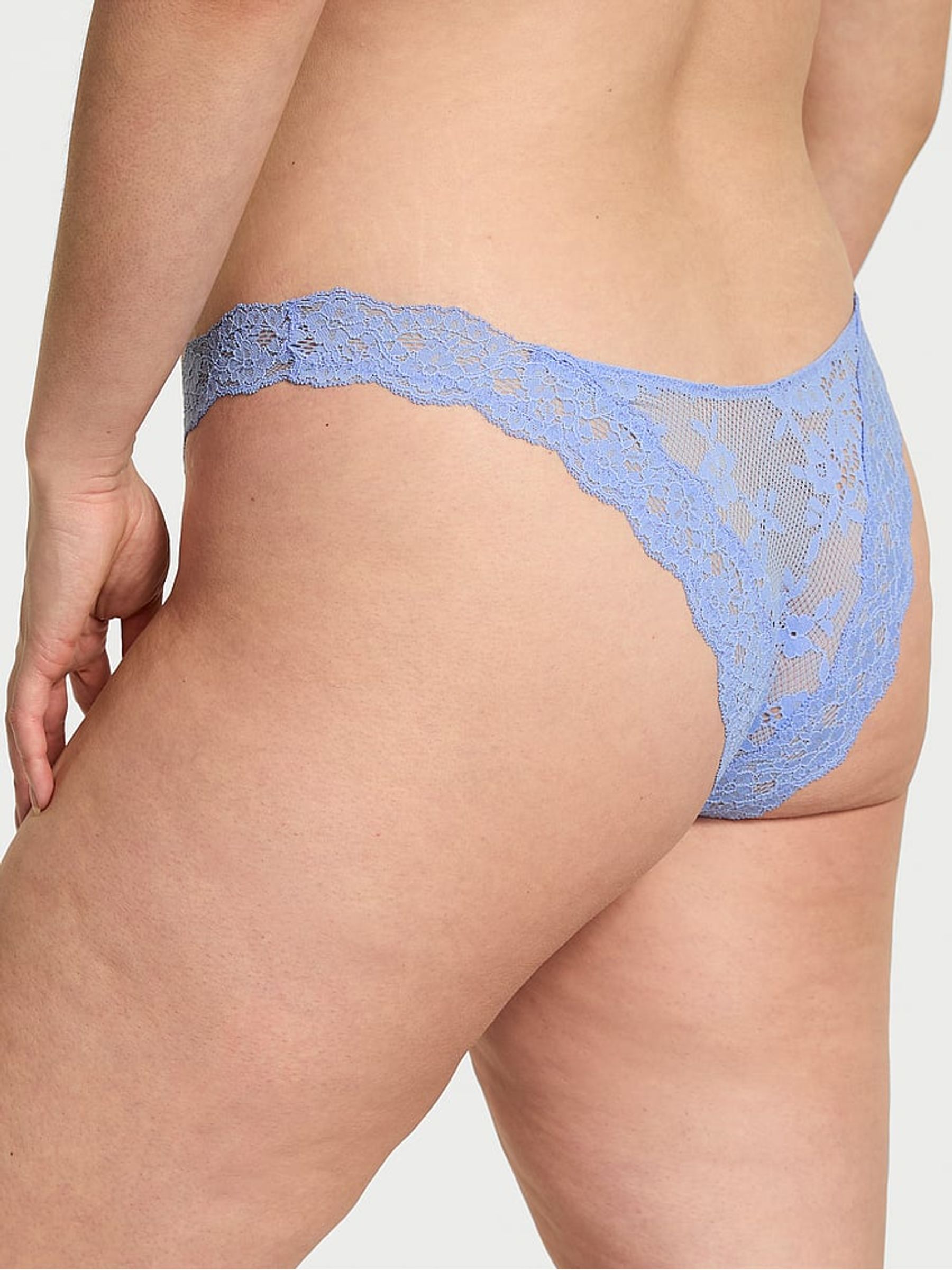 Blue Cameo Brazilian Lace Knickers