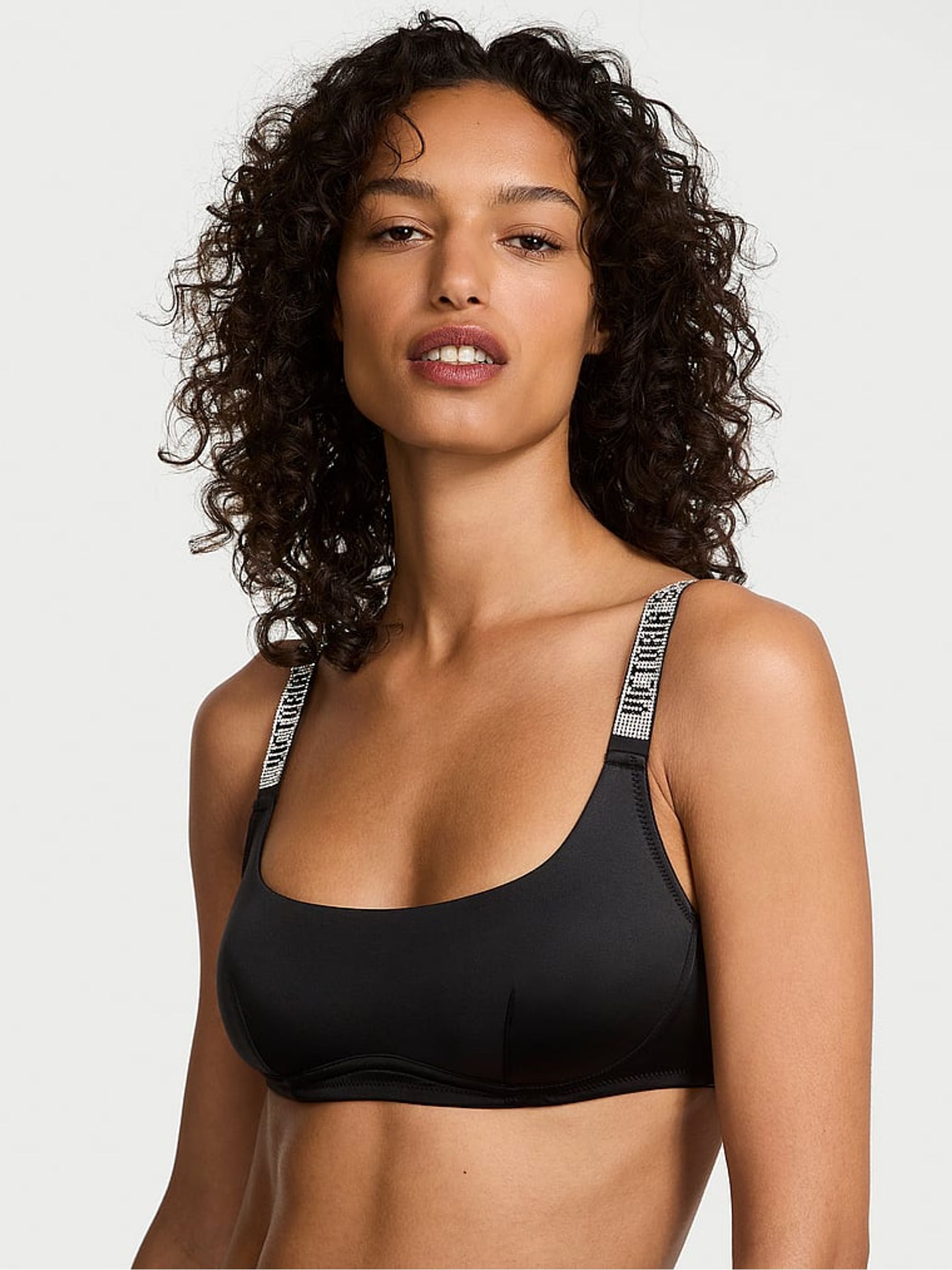 Black Shine Strap Bralette