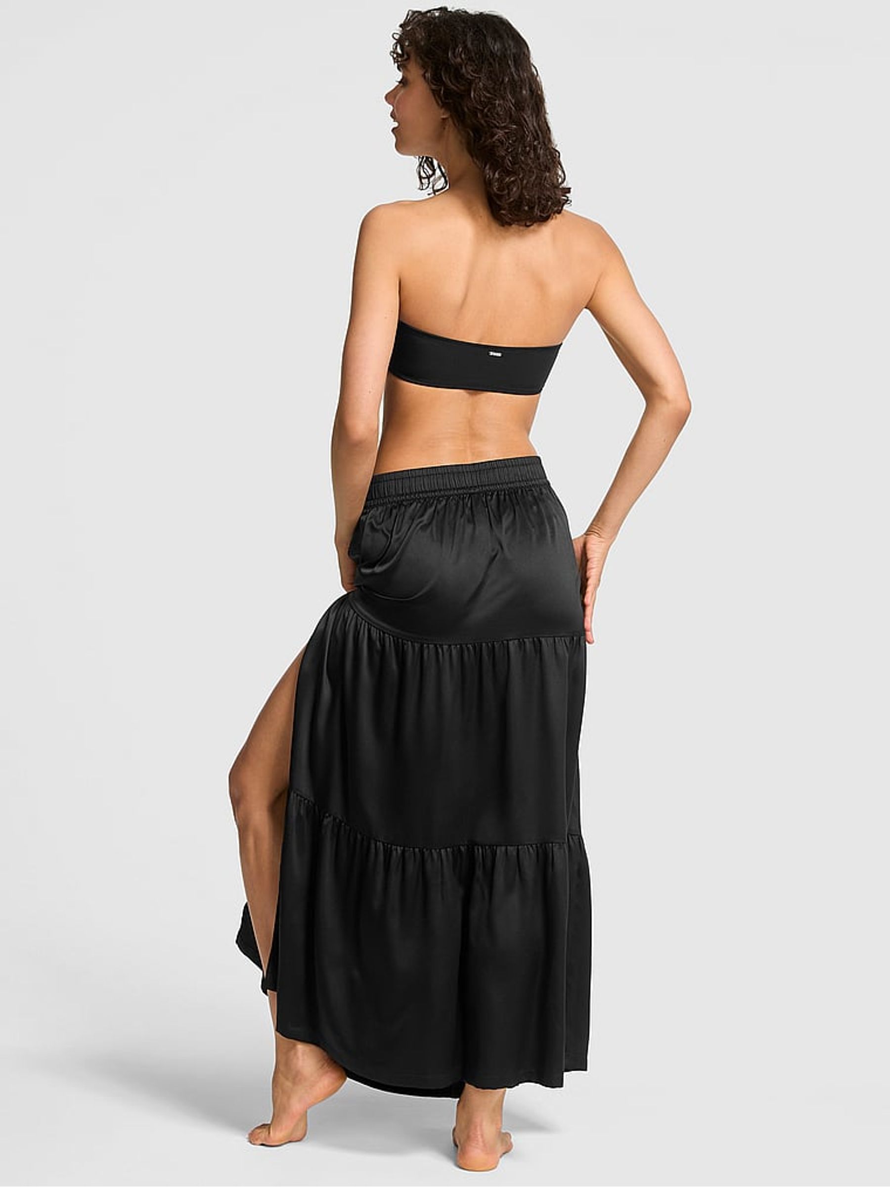 Black Satin Skirt