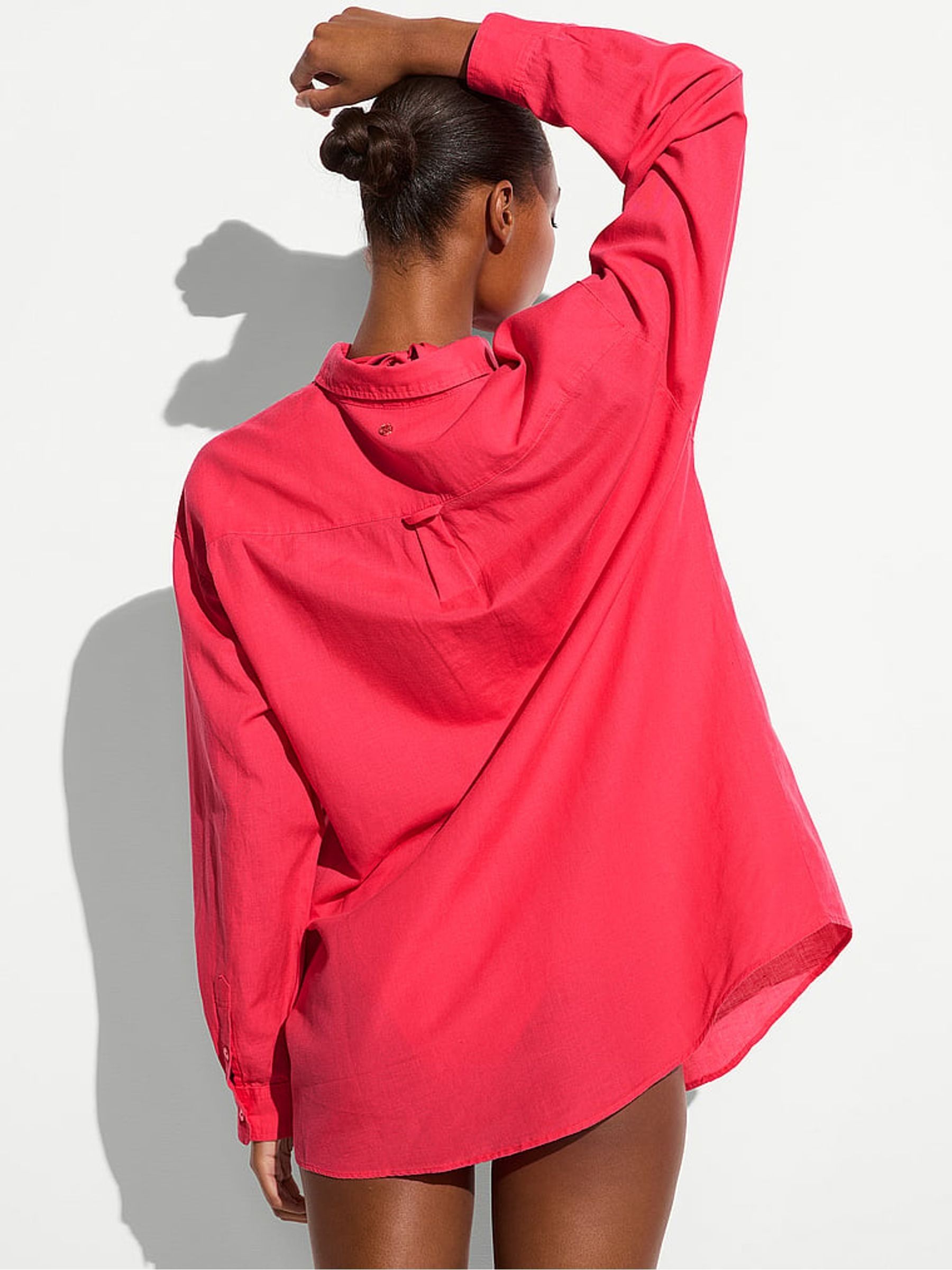 Pink Island Oversized Cover Up Shirt