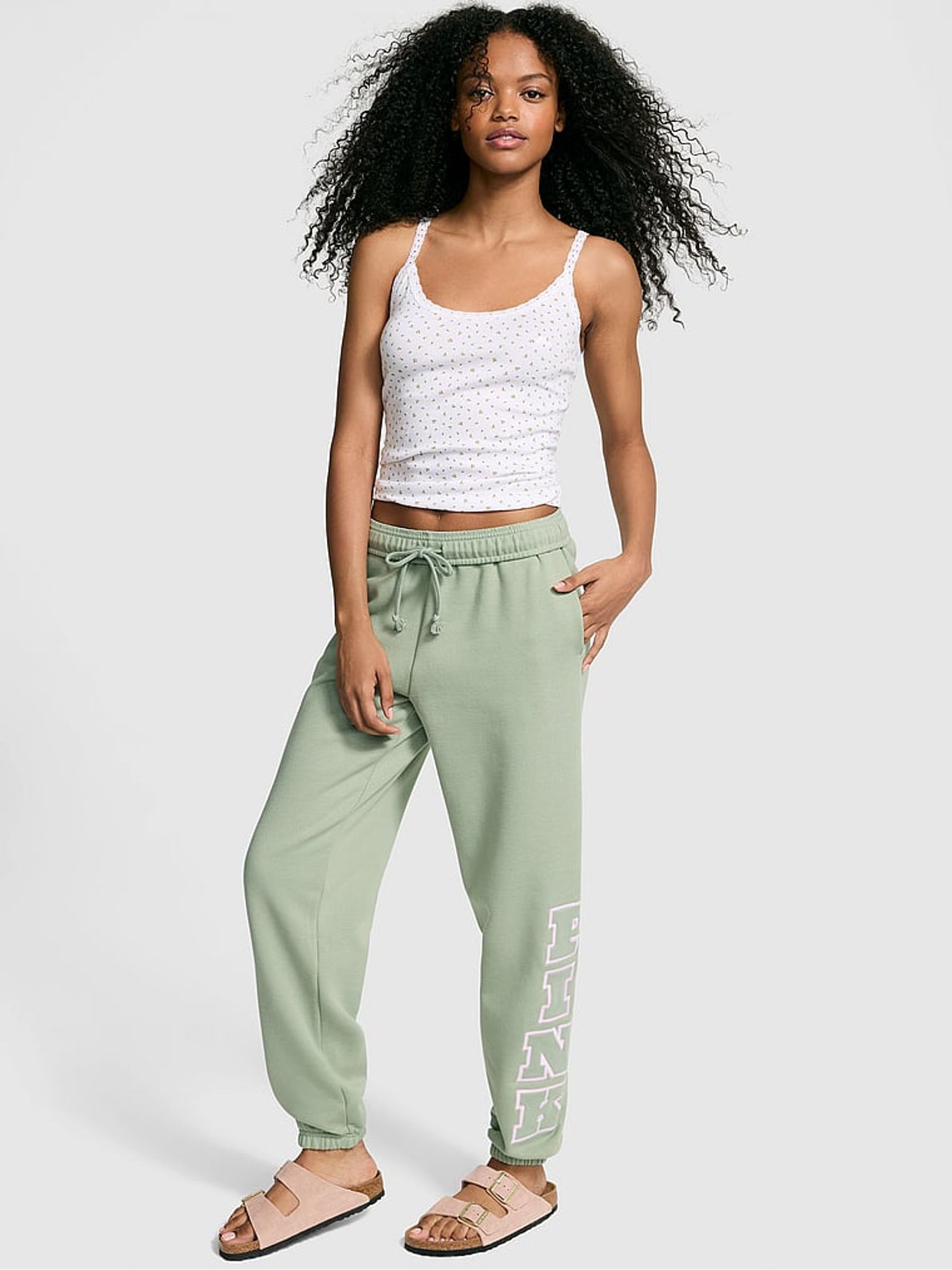 Green Garden Cuffed Joggers