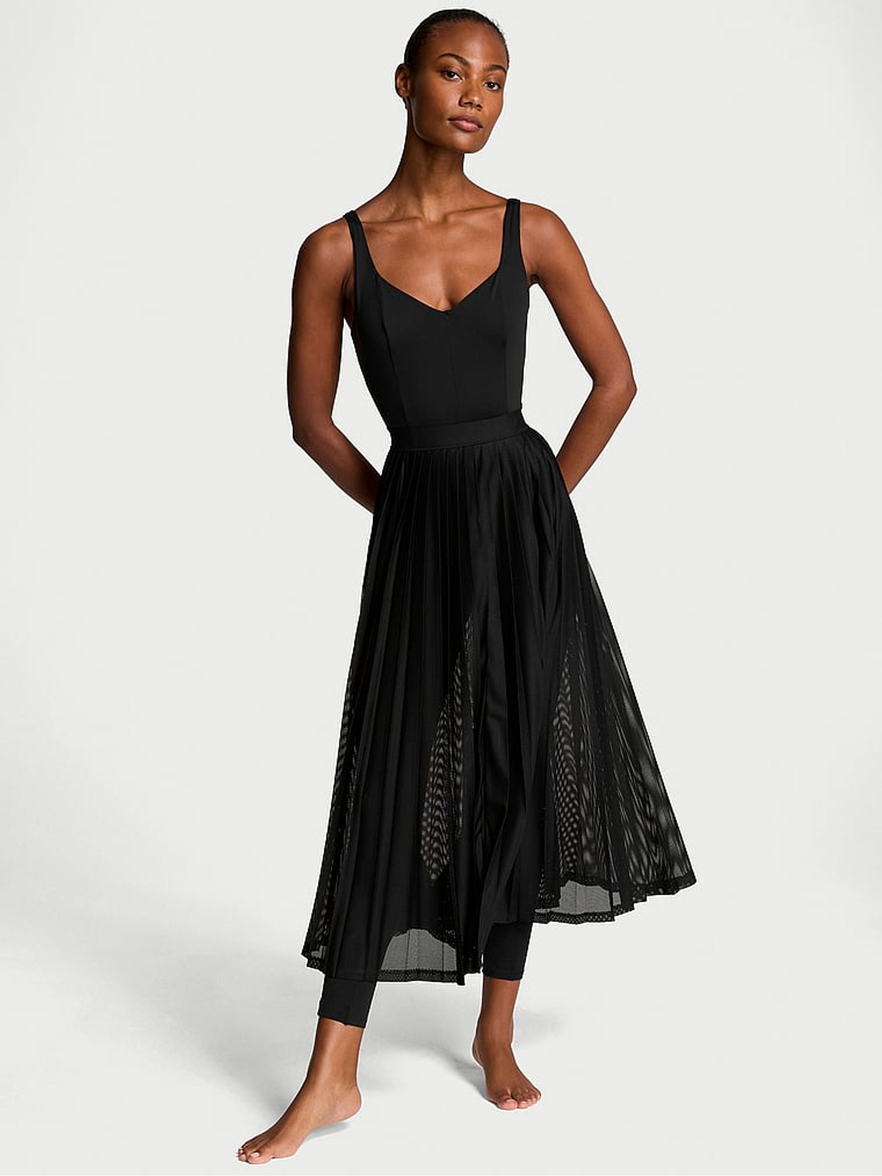 Black Elevate™ Mesh Ballet Skirt