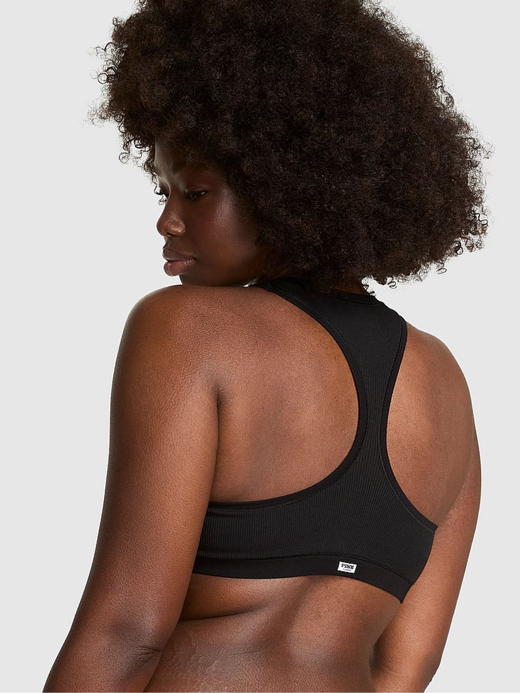 Black Cotton Dorm Bralette