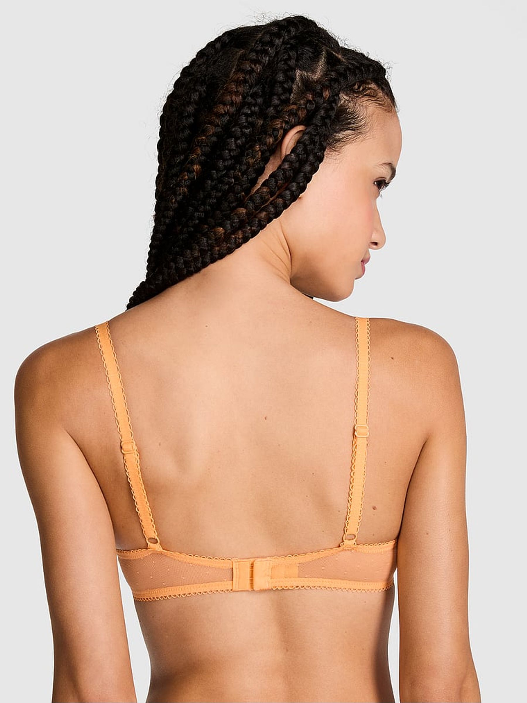 Vitamin C Orange Lightly Lined Balcony Embroidery Bra