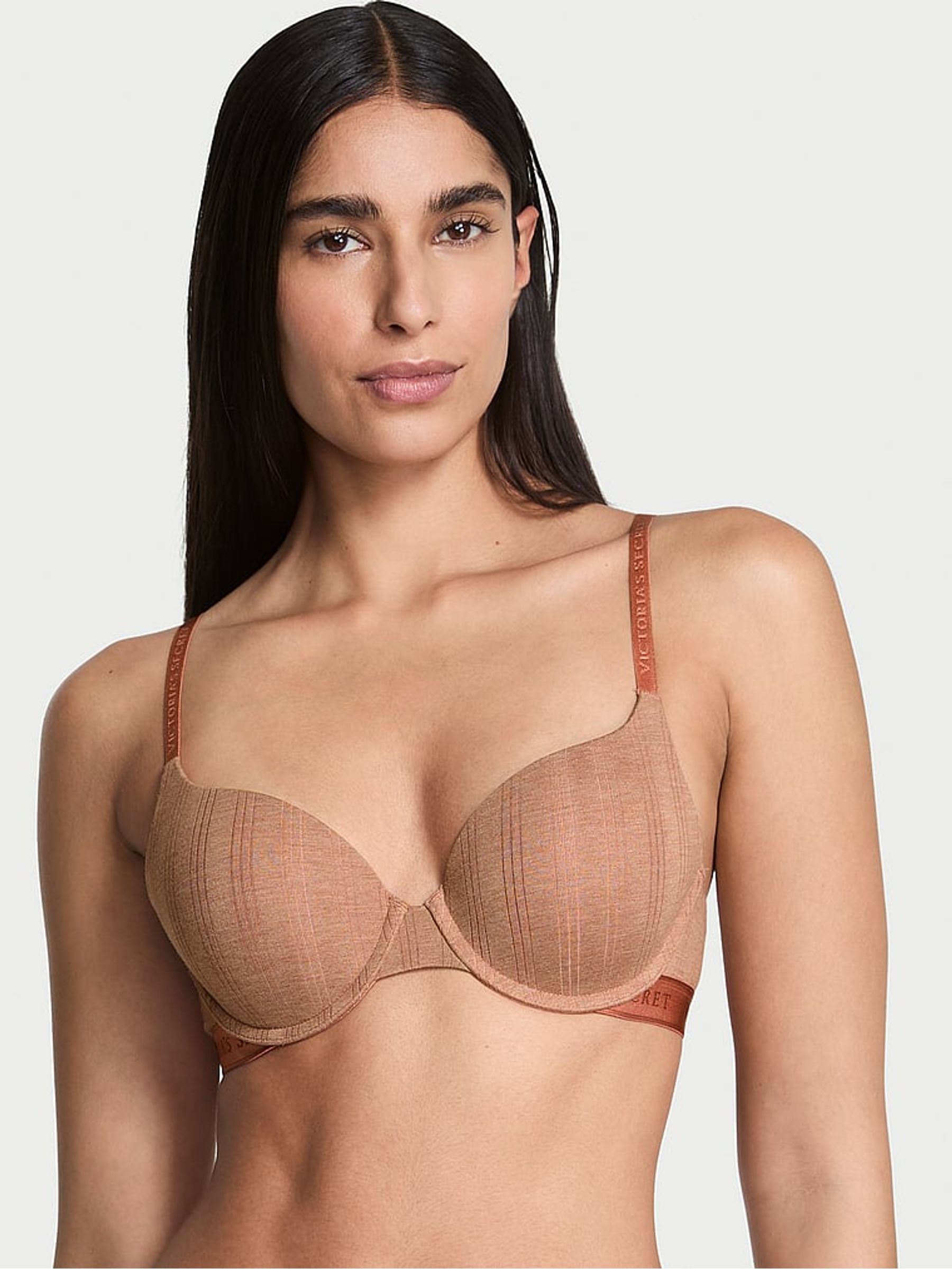 Heather Rosewood Nude Full Cup Push Up Modal Bra