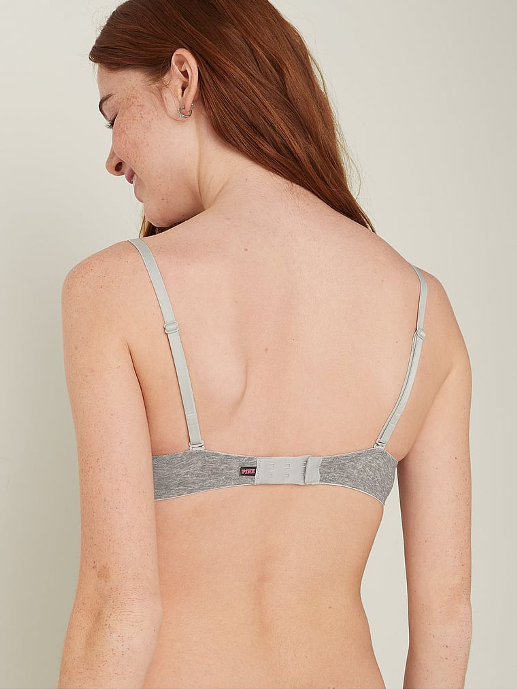 Grey Heather Push Up Bra