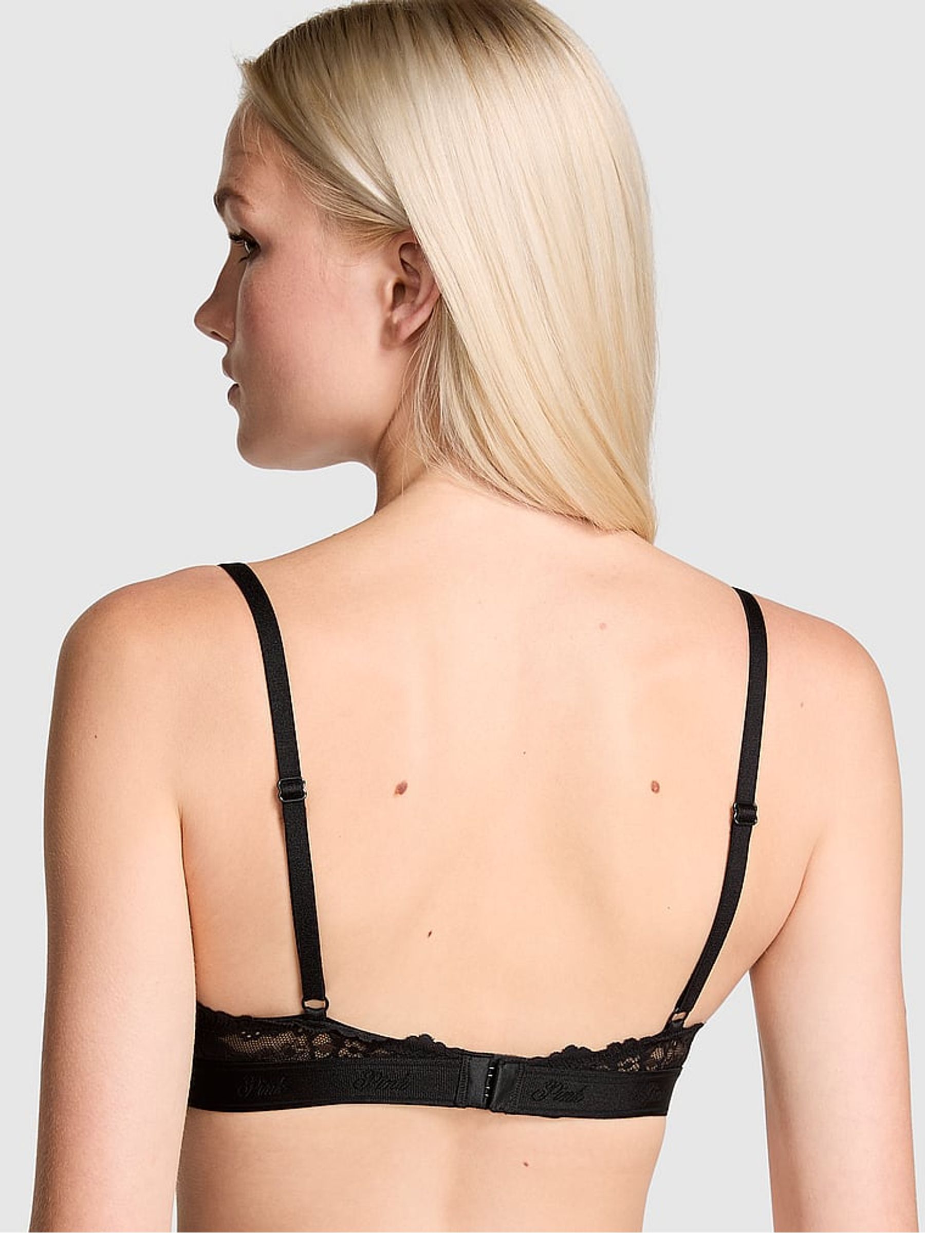 Black Balcony Push Up Bra