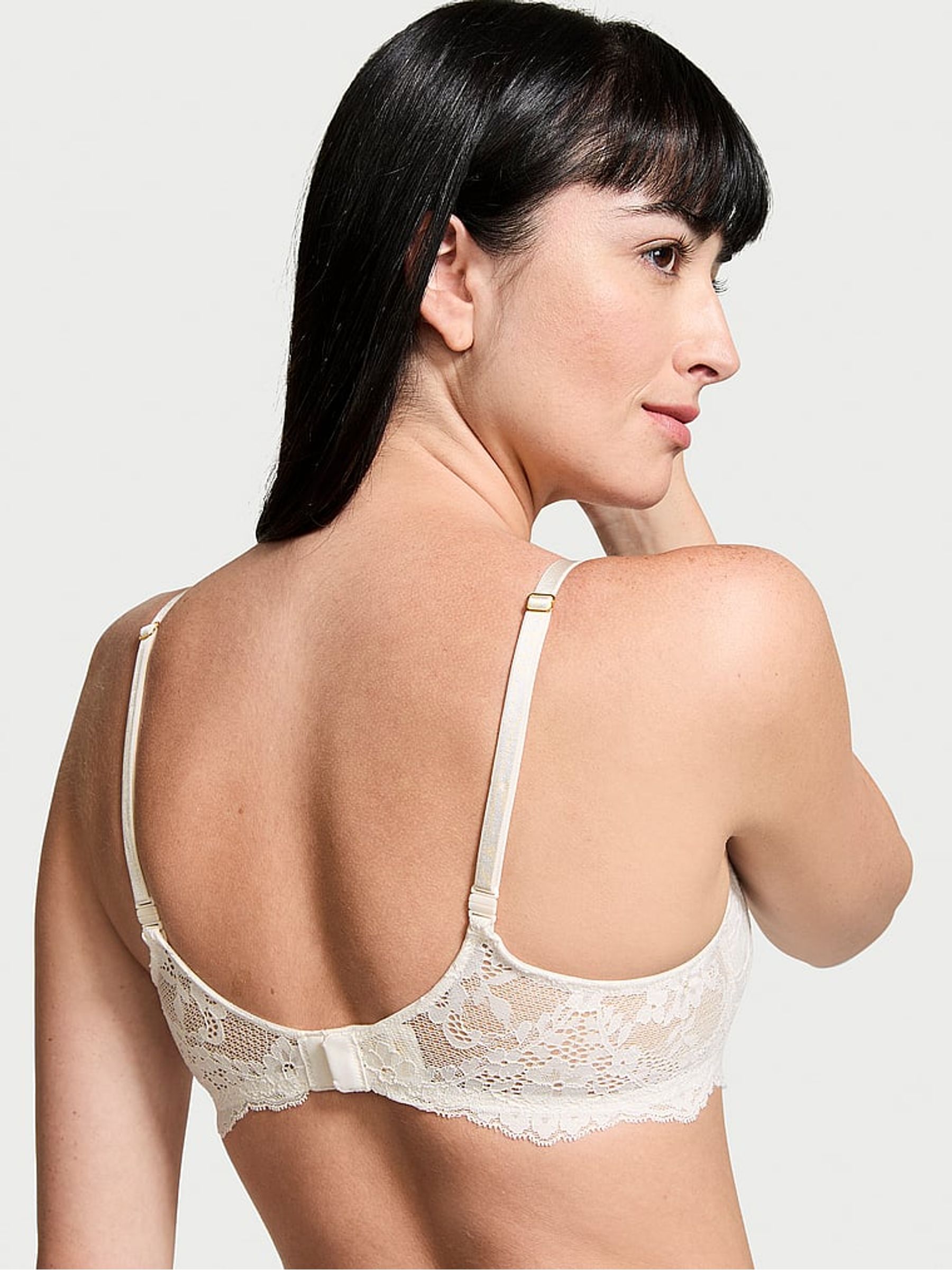 Coconut White Unlined Balcony Lace Bra
