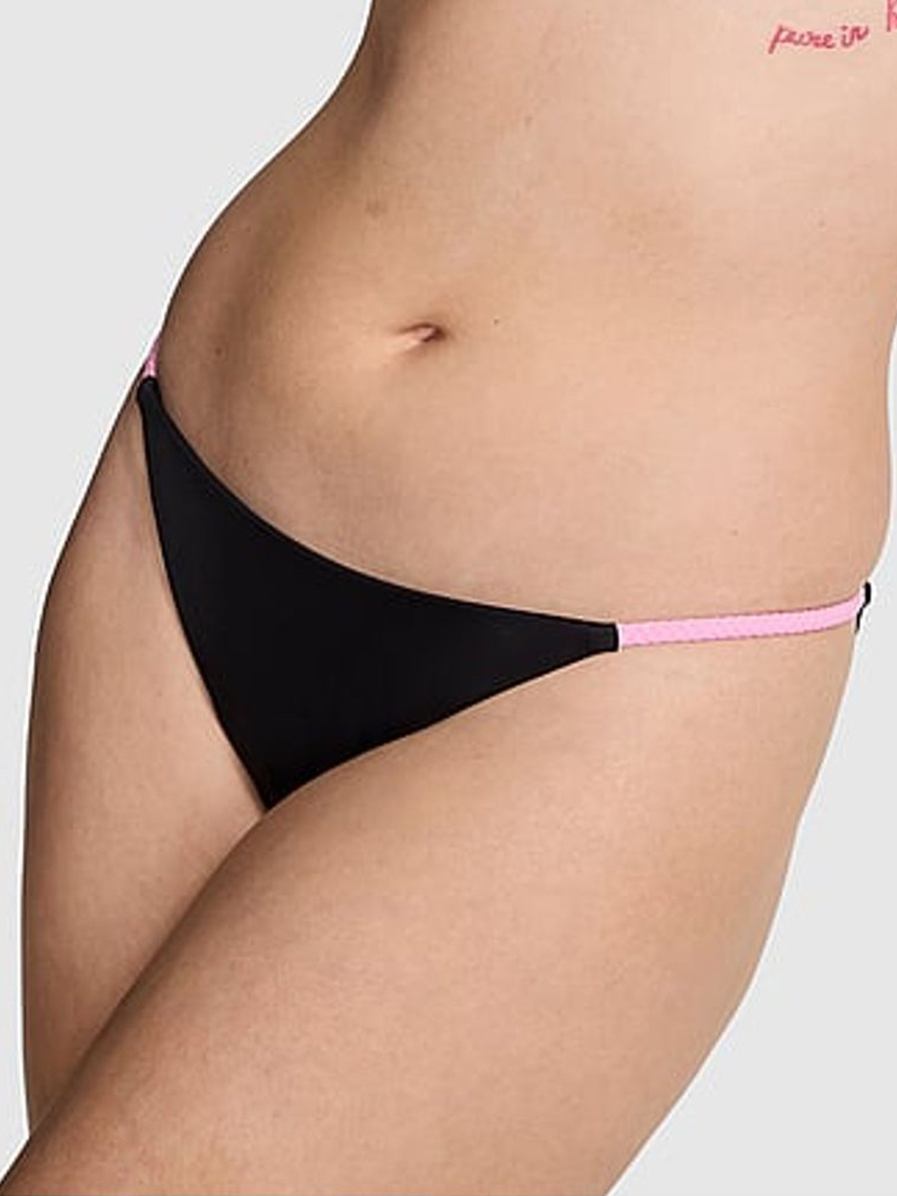 Black Cheeky Braided Bikini Bottoms