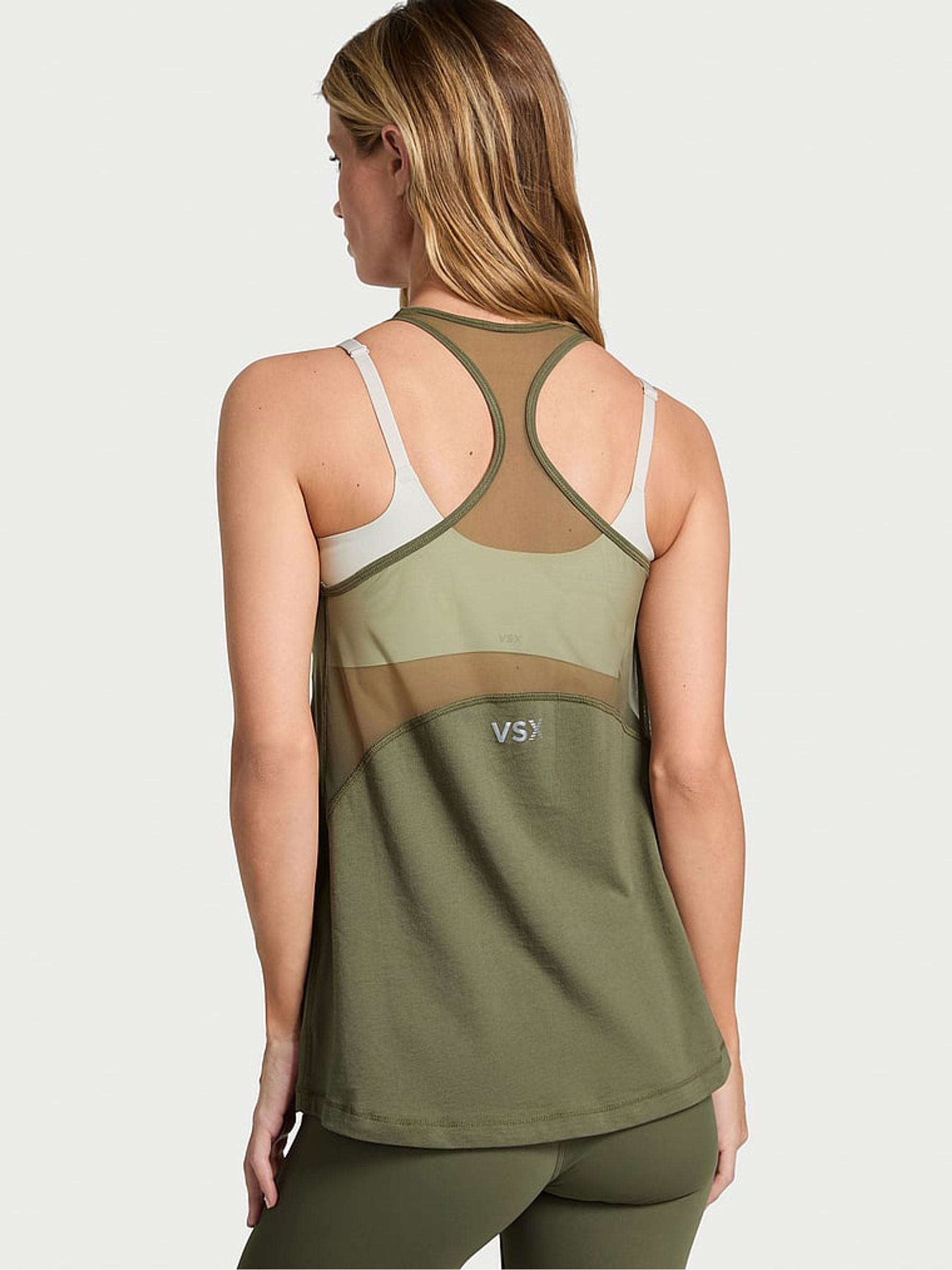Desert Cactus Green Racerback Mesh Tank Top