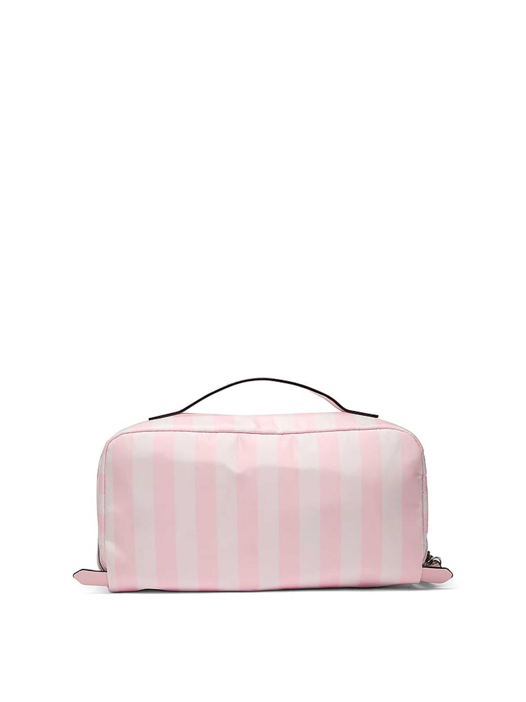 Heritage Stripe Pink 3 Piece Makeup Bag