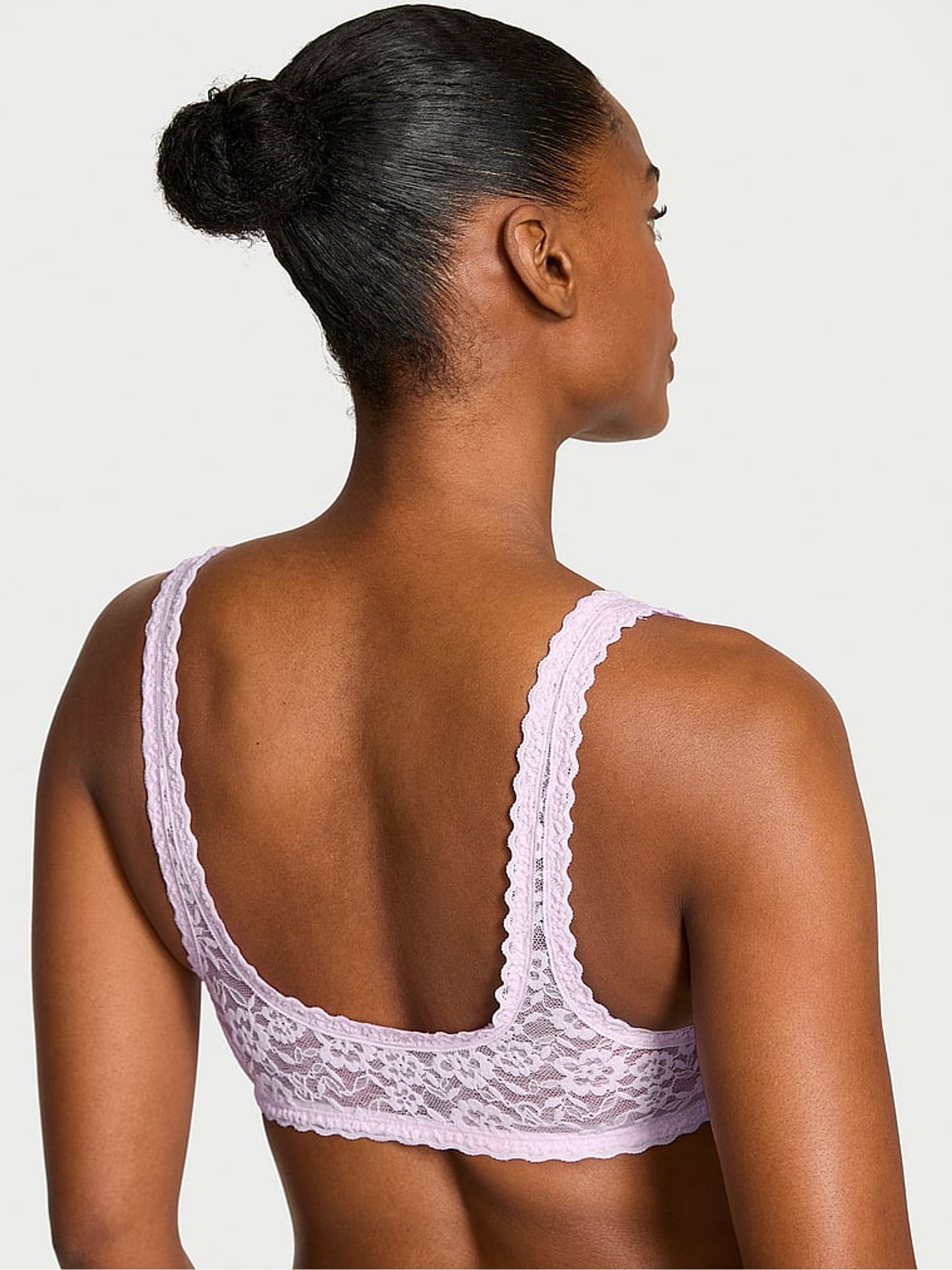 Delicate Violet Purple Sexy Tee Lace Scoop Bralette