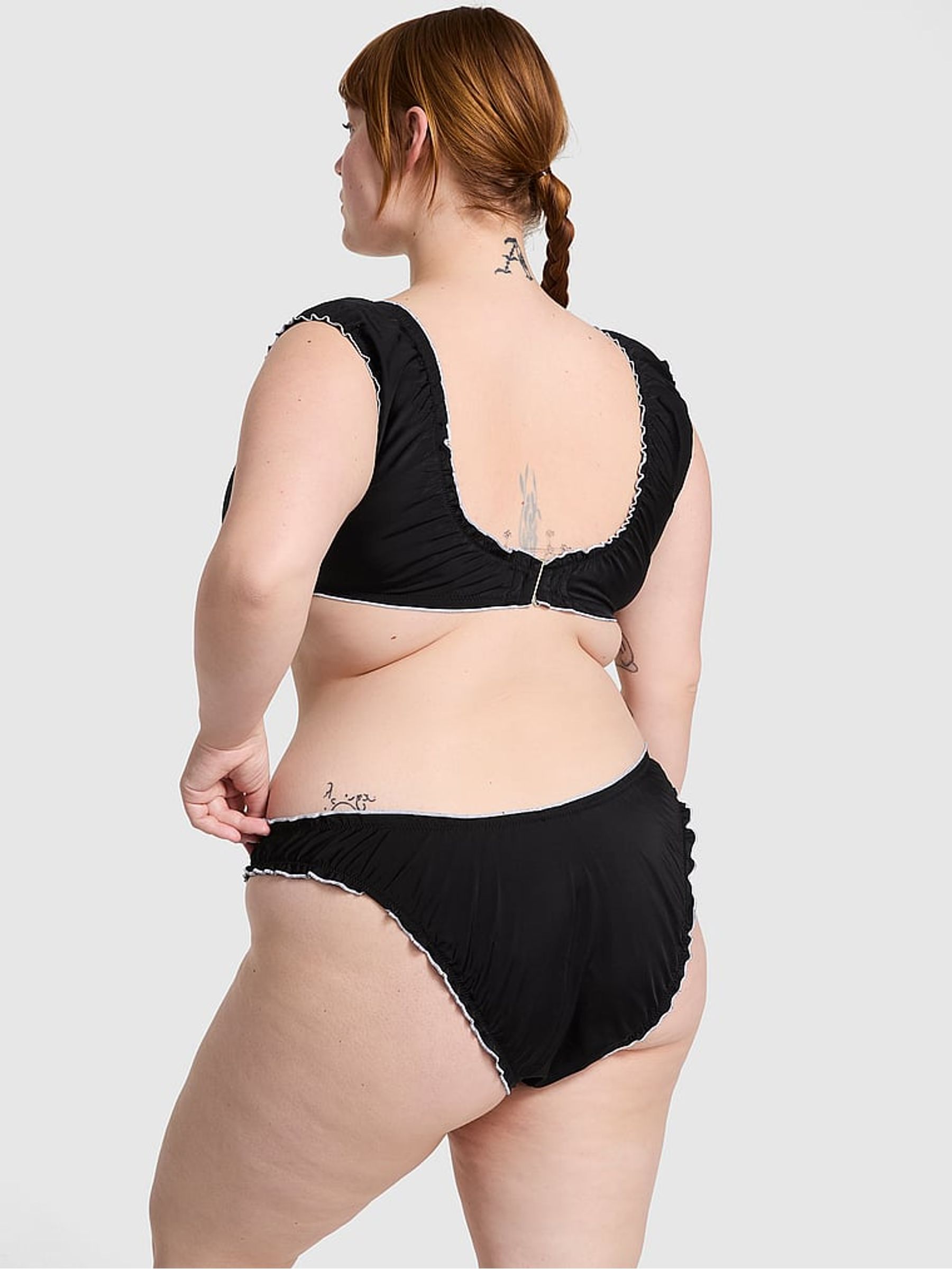 Black Short Sleeve Bikini Top