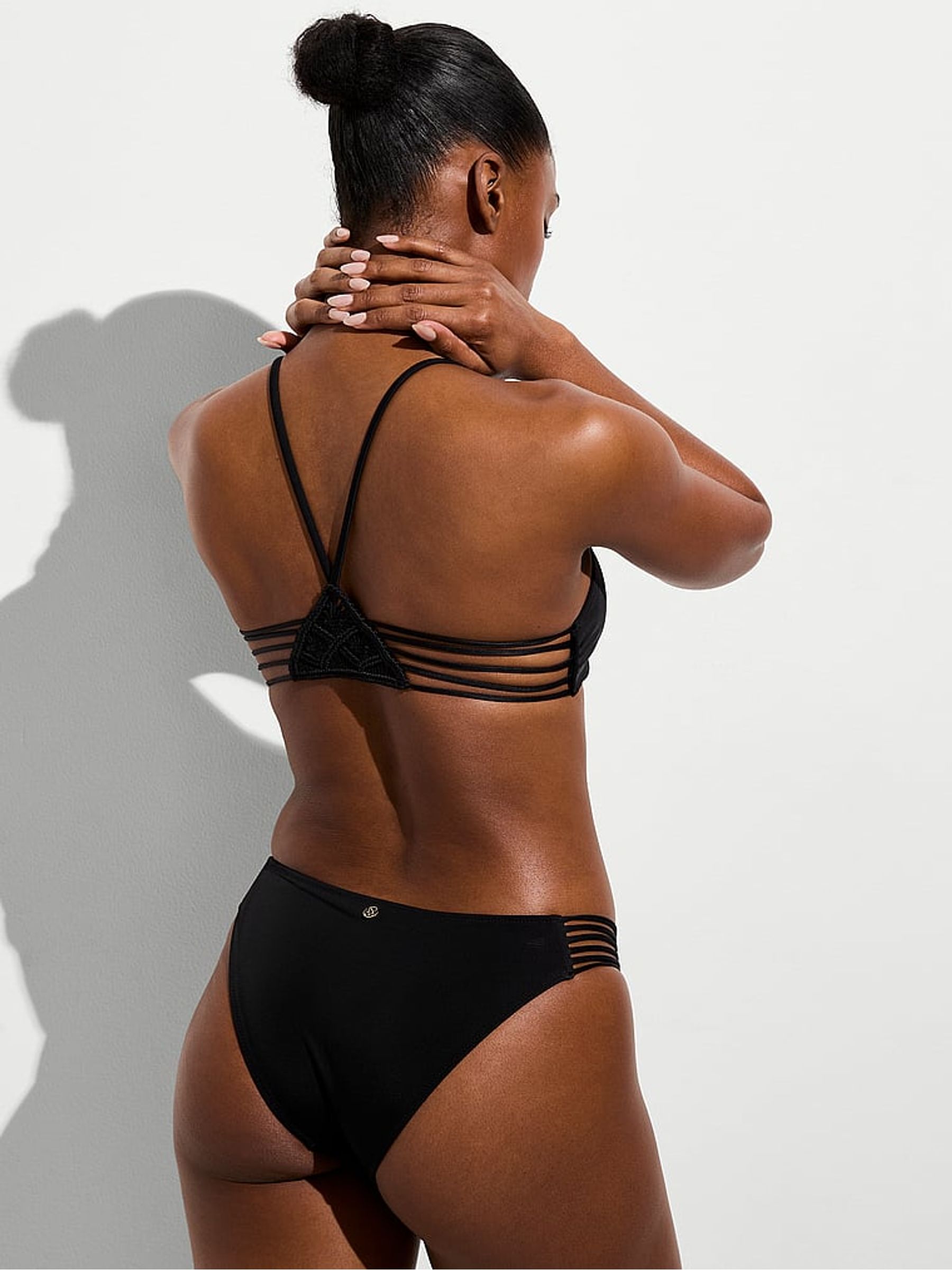 Black Non Wired Macrame Bikini Top