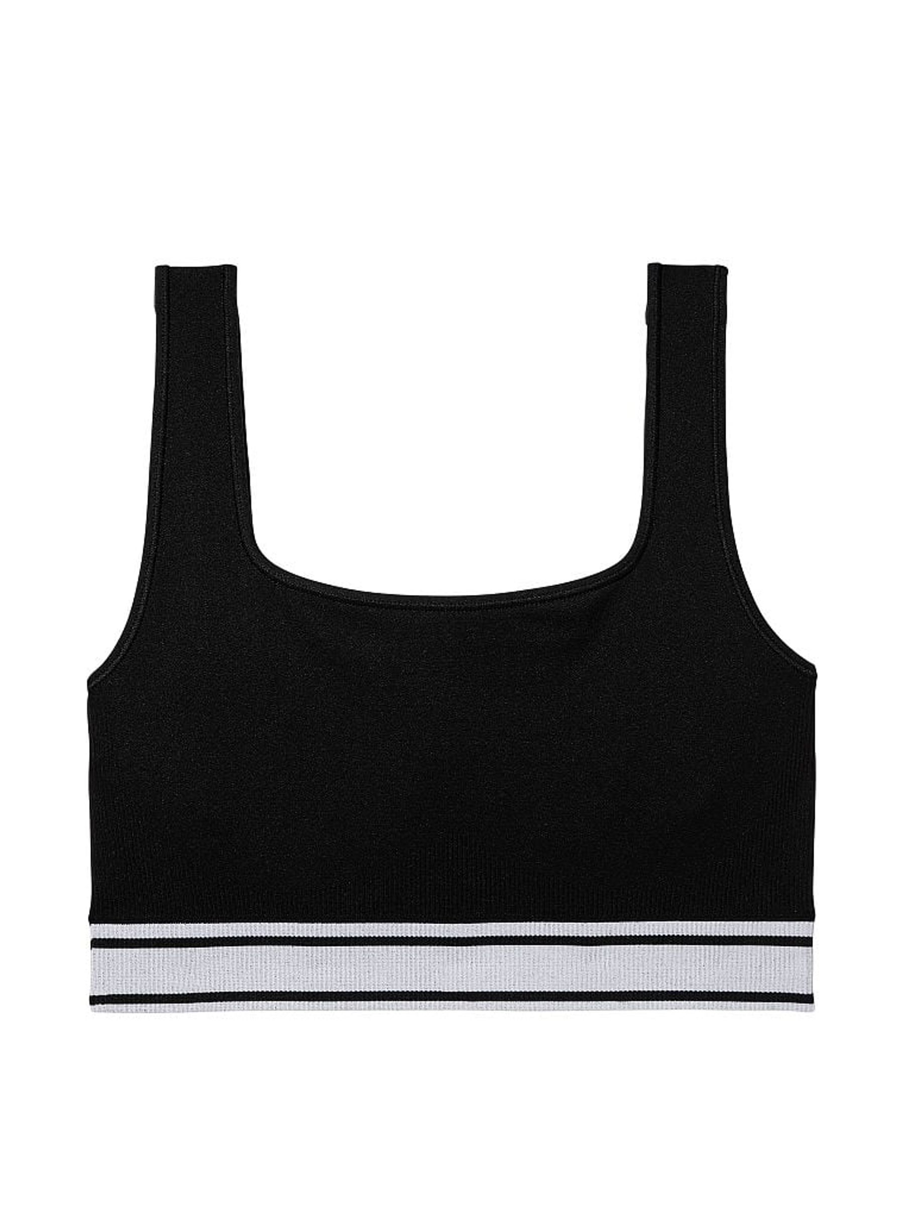 Pure Black Seamless Sports Bra
