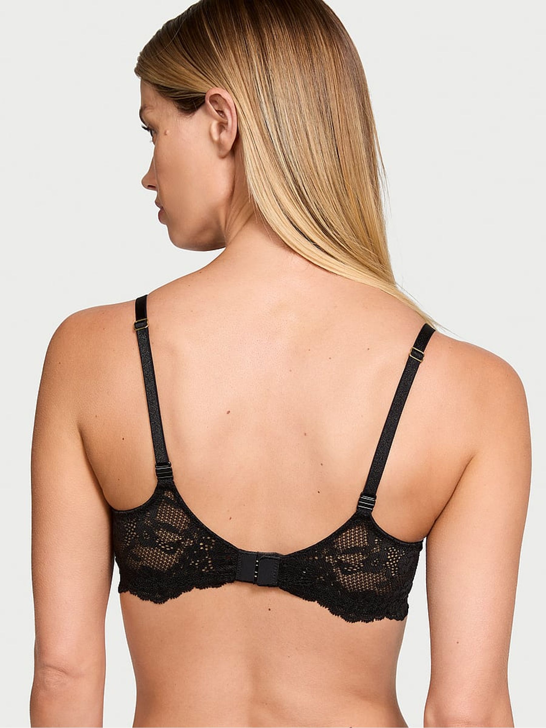 Black Unlined Balcony Lace Bra