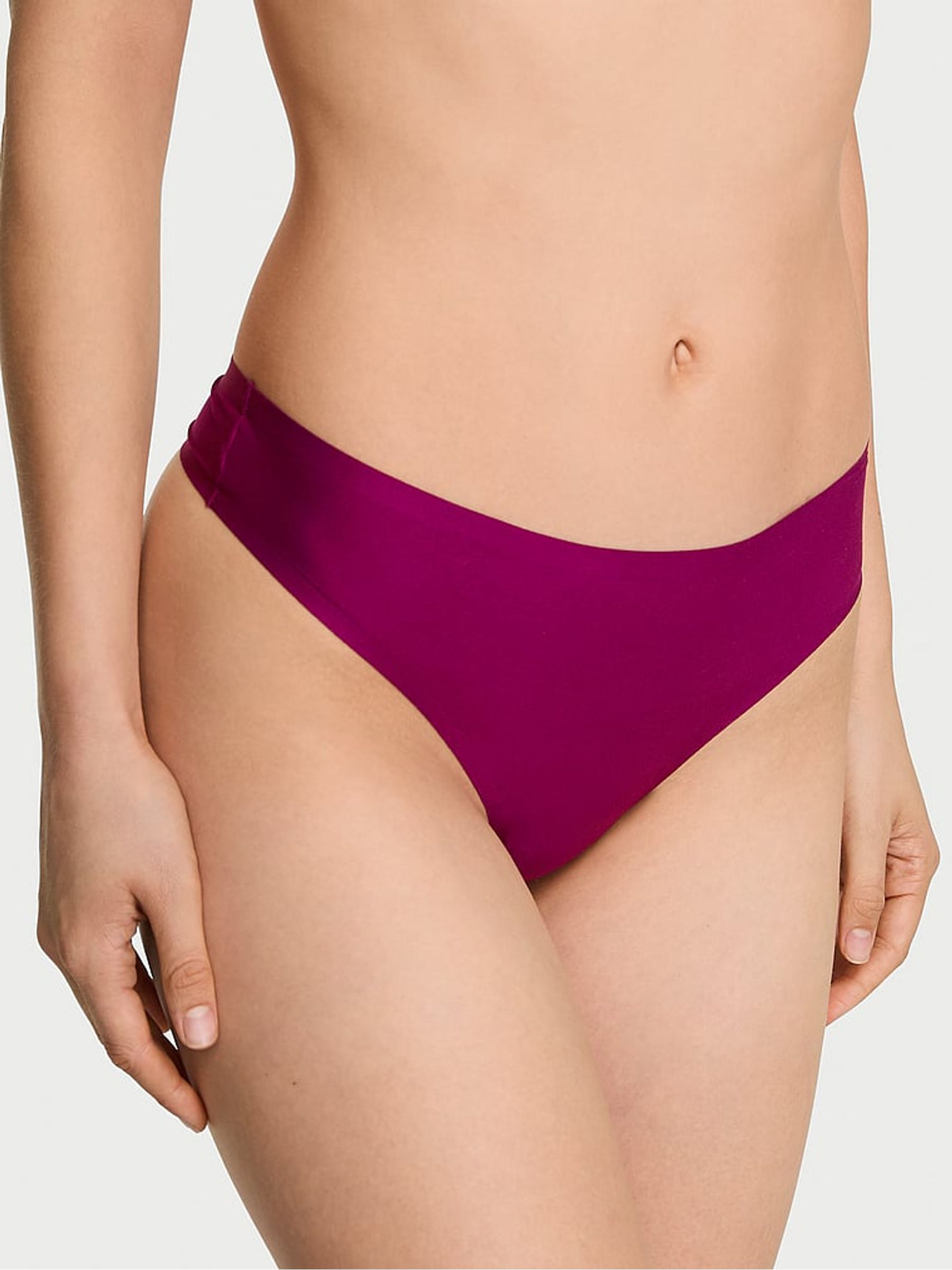 Fresh Jam Purple Thong Mid-Rise Knickers