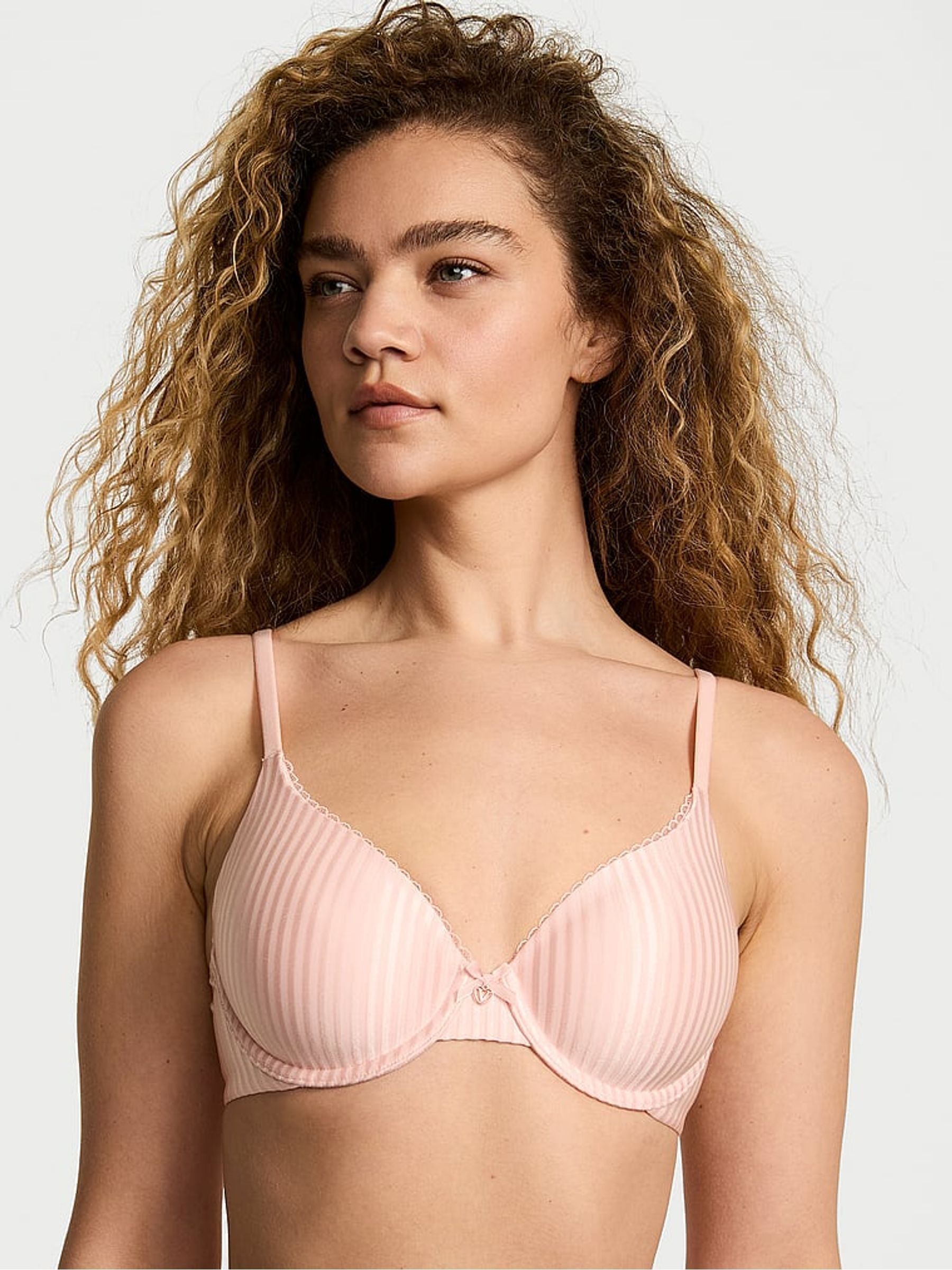 Purest Pink Stripe Full Cup Bra
