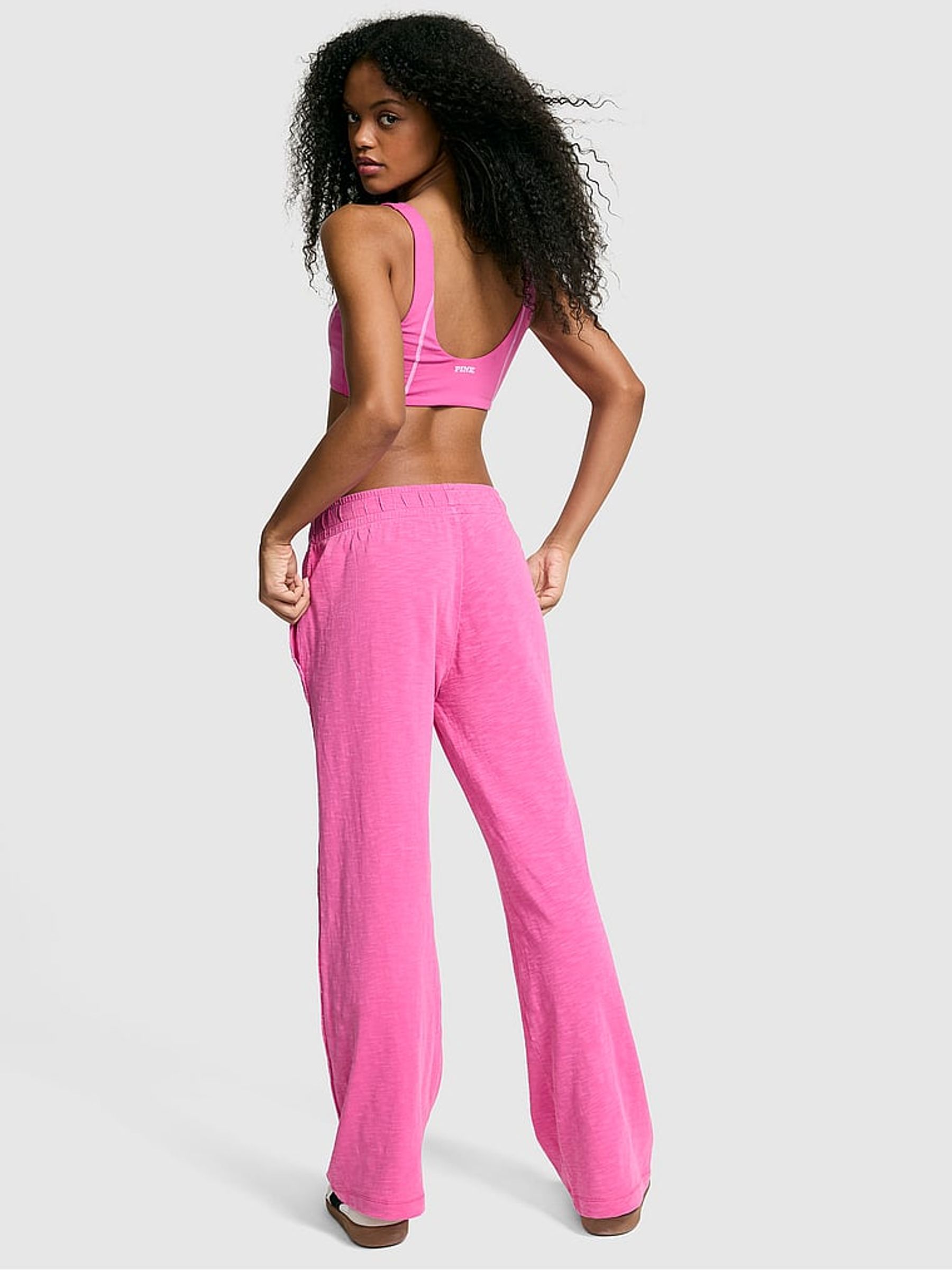 Pink Gossip Flared Jersey Joggers