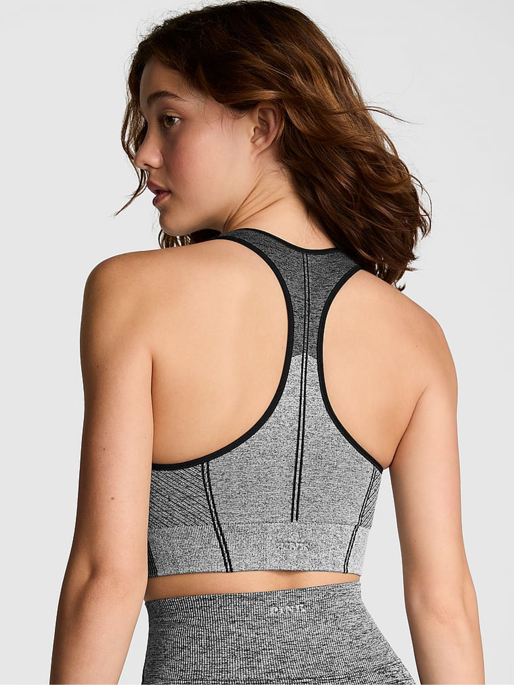 Black Marl Seamless Sports Bra