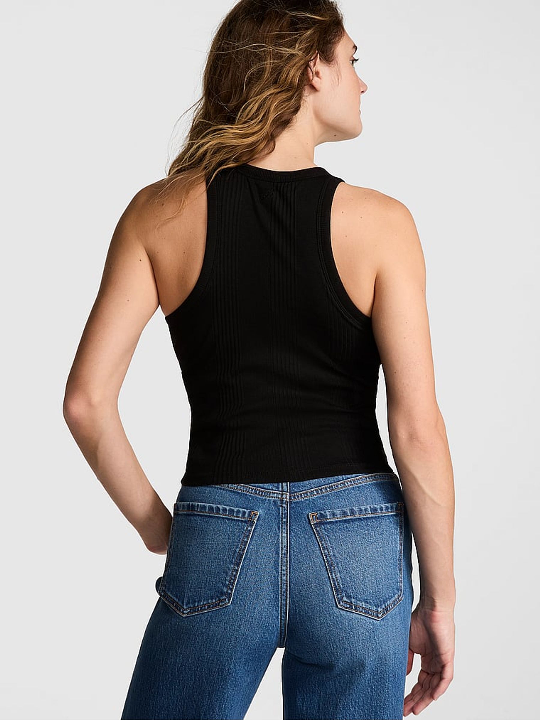 Black Rib Tank Top
