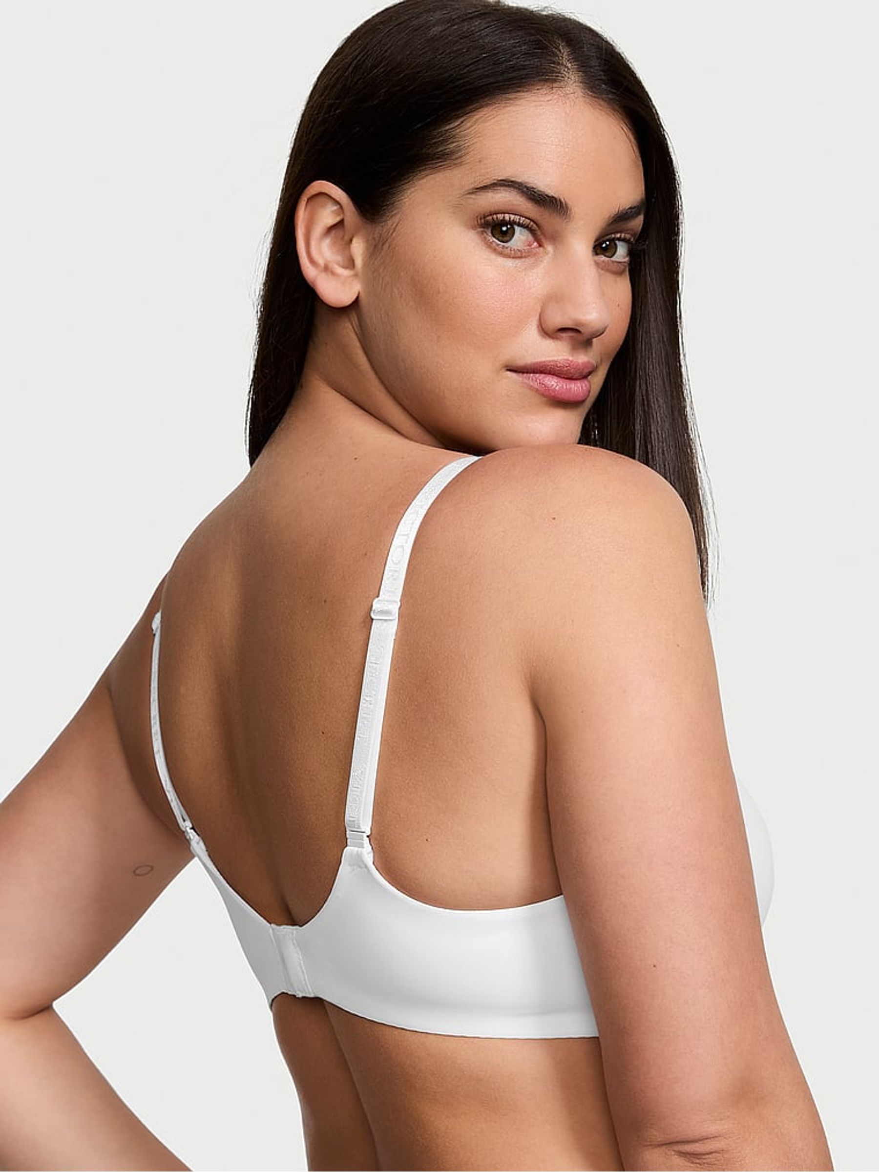 White Logo Non Wired Lightly Lined Bra
