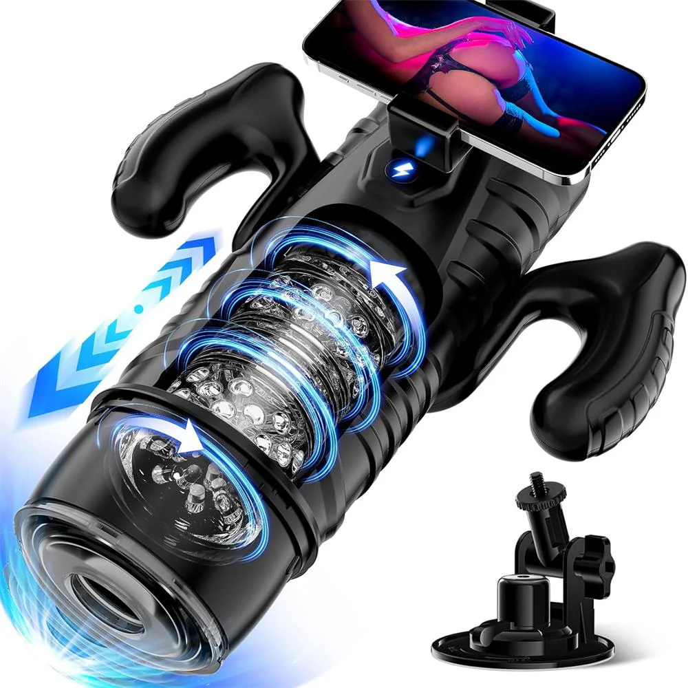 Thick-User Friendly Reverse Cowgirl Hands-Free Male Masturbator with 7 Thrusting & Rotating Modes