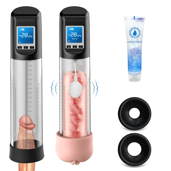 Automatic Vacuum Penis Pump with 6 Pressure & Vibration Modes, Narrow Barrel Design for ED Therapy & Recovery