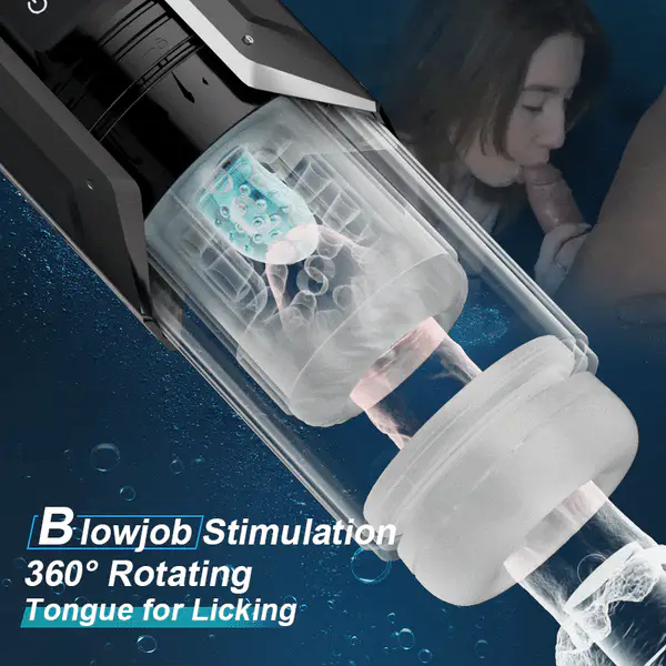 WARRIOR Ultra Quiet Auto Supine Blowjobs Thrusting Gagging Stroker Automatic Deepthroat Male Masturbator (<55dB)