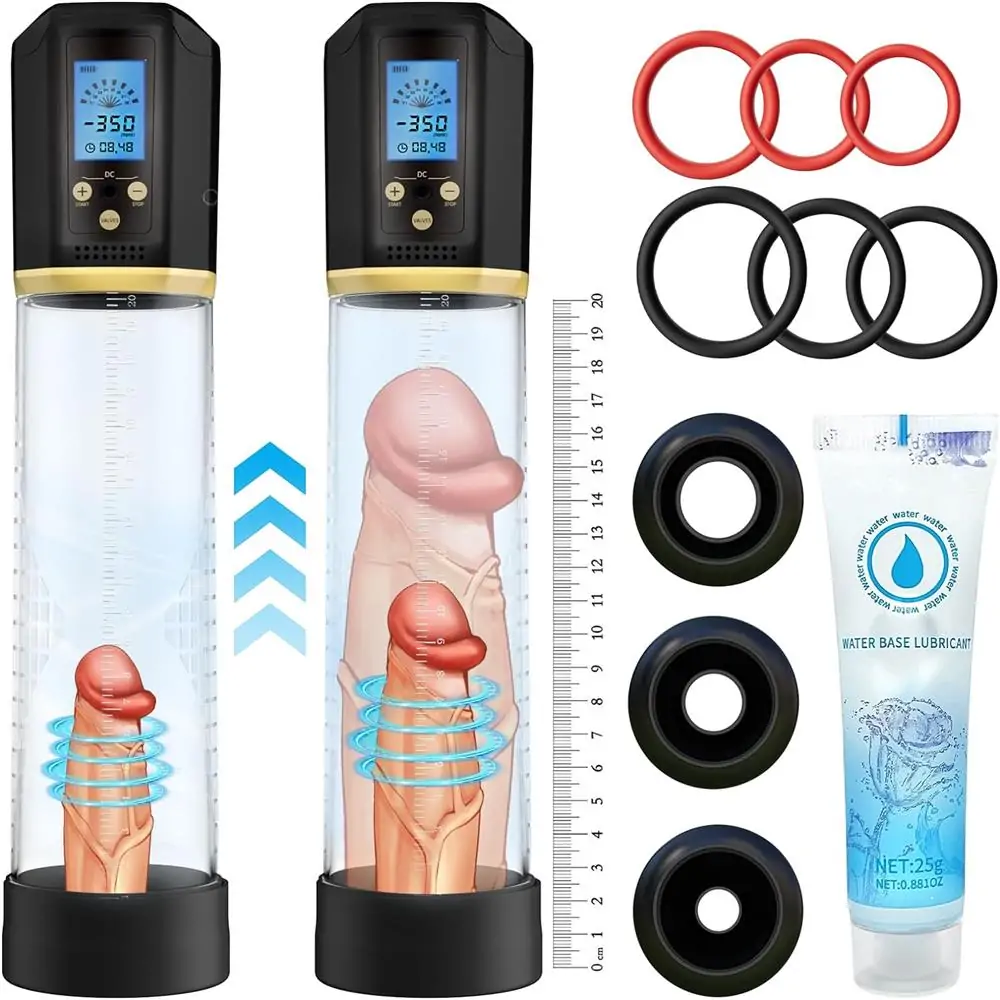Vacuum Erection Device with 8 Pressure Levels for Daily ED Therapy & Erection Rehabilitation
