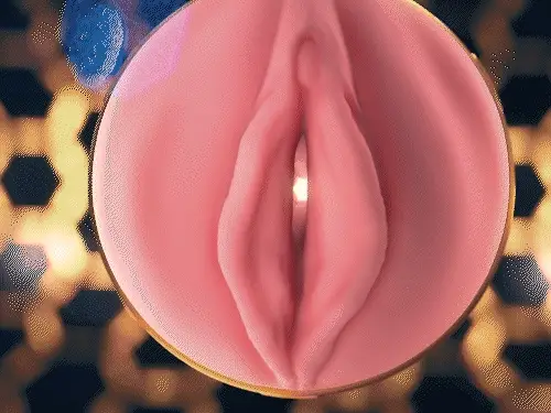 Cock Milking Sexual Stamina Training Unit - Vibrating Handheld Squeezable Textured Fleshy Vagina