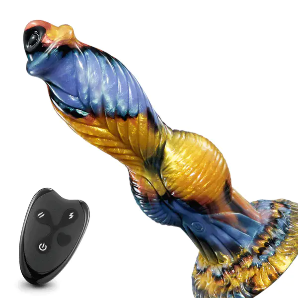 Phoenix - Twisted Unicorn Worship Animal Texture 7 Thrusting Vibrating Big Sucker Monster Dildo 10.23 Inch
